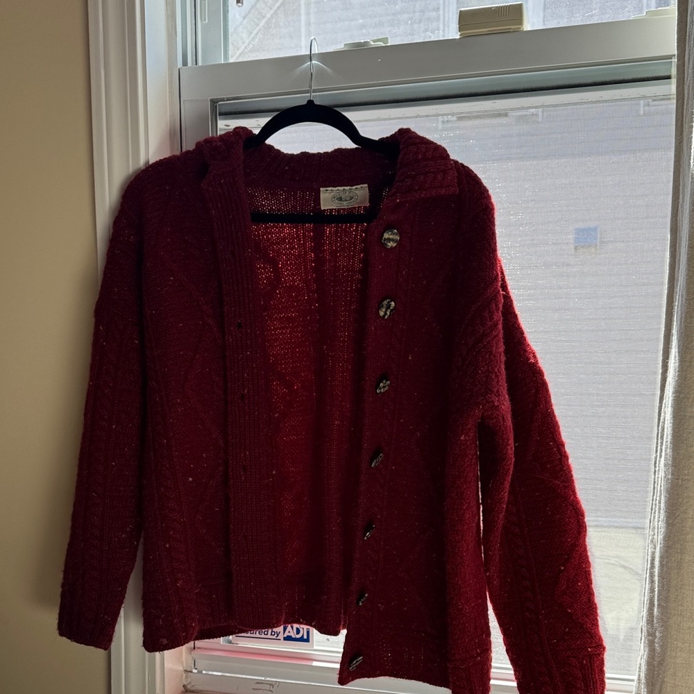 Women's Irish Wool Sweater Cardigan